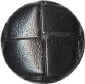 Fascination 15136-29 Black Leather Look Button
